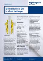 Solution: Mechanical seal MR in a heat exchanger