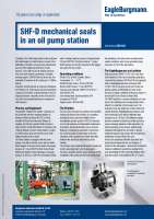 Solution: Mechanical seals SHF-D in an oil pump station
