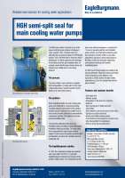 Solution: HGH semi-split mechanical seal for main cooling water pumps